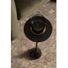 image:imageKate and Laurel Hersi Decorative Modern Pedestal Drink Table 7 x 7 x 20 Dark Brown Cast Aluminum Mini Table with Teardrop Base for Use as Small Plant Stand or Living Room Martini TableBlack