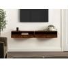image:imageKate and Laurel Kato Modern Floating Console Table for Entryway 30 x 10 x 9 Walnut Brown Decorative Transitional Floating Entryway Table with Storage Drawers for Living Room Storage Wall Shelf