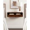 image:imageKate and Laurel Kato Modern Floating Console Table for Entryway 30 x 10 x 9 Walnut Brown Decorative Transitional Floating Entryway Table with Storage Drawers for Living Room Storage Wall Shelf