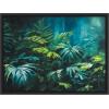 image:imageKate and Laurel Midnight Tropics Lush Landscape Framed Canvas Wall Art by The Creative Bunch Studio 24 x 18 Sylvie Black Traditional Tropical Landscapes Nature Flowers Art for Wall Decor Living