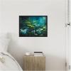 image:imageKate and Laurel Midnight Tropics Lush Landscape Framed Canvas Wall Art by The Creative Bunch Studio 24 x 18 Sylvie Black Traditional Tropical Landscapes Nature Flowers Art for Wall Decor Living