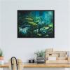 image:imageKate and Laurel Midnight Tropics Lush Landscape Framed Canvas Wall Art by The Creative Bunch Studio 24 x 18 Sylvie Black Traditional Tropical Landscapes Nature Flowers Art for Wall Decor Living