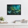 image:imageKate and Laurel Midnight Tropics Lush Landscape Framed Canvas Wall Art by The Creative Bunch Studio 24 x 18 Sylvie Black Traditional Tropical Landscapes Nature Flowers Art for Wall Decor Living