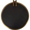 image:imageKate and Laurel Monsanto Modern Vegan Leather Round CTable 15 x 14 x 28 Black and Antique Brass Metal CShaped Side Table for Use as Living Room Decor Accent or Indoor Plant Stand