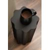 image:imageKate and Laurel Pandey Modern Metal Wavy Drink Table 9 x 9 x 22 Antique Brass Curvy Mini Table for Use as a Pedestal Plant Stand Indoors or as a Small Nightstand OptionBlack