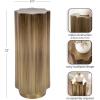 image:imageKate and Laurel Pandey Modern Metal Wavy Drink Table 9 x 9 x 22 Antique Brass Curvy Mini Table for Use as a Pedestal Plant Stand Indoors or as a Small Nightstand OptionGold
