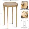 image:imageKate and Laurel Rava Modern Metal Round Side Table 14 x 14 x 22 Gold Cast Aluminum Accent Table for Use as Indoor Plant Stand or Living Room Decor PieceGold