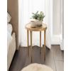 image:imageKate and Laurel Rava Modern Metal Round Side Table 14 x 14 x 22 Gold Cast Aluminum Accent Table for Use as Indoor Plant Stand or Living Room Decor PieceGold
