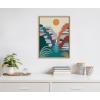 image:imageKate and Laurel Sylvie Grand Canyon Framed Canvas Wall Art by Rachel Lee 18x24 Natural Colorful Grand Canyon Illustration ArtNatural