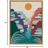 image:imageKate and Laurel Sylvie Grand Canyon Framed Canvas Wall Art by Rachel Lee 18x24 Natural Colorful Grand Canyon Illustration ArtNatural