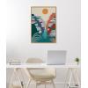 image:imageKate and Laurel Sylvie Grand Canyon Framed Canvas Wall Art by Rachel Lee 18x24 Natural Colorful Grand Canyon Illustration ArtNatural