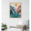 image:imageKate and Laurel Sylvie Grand Canyon Framed Canvas Wall Art by Rachel Lee 18x24 Natural Colorful Grand Canyon Illustration ArtNatural