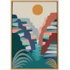 image:imageKate and Laurel Sylvie Grand Canyon Framed Canvas Wall Art by Rachel Lee 18x24 Natural Colorful Grand Canyon Illustration ArtNatural