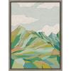 image:imageKate and Laurel Sylvie Graubunden Framed Canvas Wall Art by Nikita Jariwala 18x24 Gray Soft Colorful Nature Mountain Landscape Art for Wall Home DecorGray