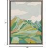 image:imageKate and Laurel Sylvie Graubunden Framed Canvas Wall Art by Nikita Jariwala 18x24 Gray Soft Colorful Nature Mountain Landscape Art for Wall Home DecorGray