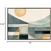 image:imageKate and Laurel Sylvie Mid Century Modern Abstract Geometric Coastal Landscape Framed Canvas Wall Art by The Creative Bunch Studio 18x40 Natural Modern Abstract Sunset Landscape Art for WallGray