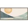 image:imageKate and Laurel Sylvie Mid Century Modern Abstract Geometric Coastal Landscape Framed Canvas Wall Art by The Creative Bunch Studio 18x40 Natural Modern Abstract Sunset Landscape Art for WallGray