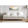 image:imageKate and Laurel Sylvie Mid Century Modern Abstract Geometric Coastal Landscape Framed Canvas Wall Art by The Creative Bunch Studio 18x40 Natural Modern Abstract Sunset Landscape Art for WallGray