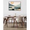 image:imageKate and Laurel Sylvie Mid Century Modern Abstract Geometric Coastal Landscape Framed Canvas Wall Art by The Creative Bunch Studio 18x40 Natural Modern Abstract Sunset Landscape Art for WallGray