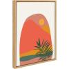 image:imageKate and Laurel Sylvie Tropical Landscape Framed Canvas Wall Art by Oris Eddu 18x24 Natural Decorative Colorful Tropical Art for WallNatural