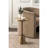 image:imageKate and Laurel Tira Elegant Metal Round Side Table 14 x 14 x 24 Antique Brass Vintage Circle End Table for Use as Bedroom Nightstand or Living Room Table Option