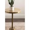 image:imageKate and Laurel Tira Elegant Metal Round Side Table 14 x 14 x 24 Antique Brass Vintage Circle End Table for Use as Bedroom Nightstand or Living Room Table Option