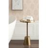 image:imageKate and Laurel Tira Elegant Metal Round Side Table 14 x 14 x 24 Antique Brass Vintage Circle End Table for Use as Bedroom Nightstand or Living Room Table Option