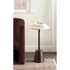 image:imageKate and Laurel Tira Round Marble Side Table 14 x 14 x 24 Brown Marble and Bronze Decorative Pedestal End Table for Use as a Bedroom Nightstand or Living Room Plant Stand Table
