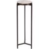 image:imageKate and Laurel Aguilar Modern Round Drink Table 9 x 9 x 23 Brown Marble and Bronze Genuine Toronto Marble Accent Table for Use as Indoor Plant Stand or Pedestal Martini Table