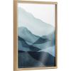 image:imageKate and Laurel Blake Blue Mountain Range Framed Printed Glass Wall Art by Amy Lighthall 18 x 24 Gray Decorative Landscape Glass Art for WallNatural