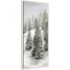 image:imageKate and Laurel Framed Canvas Wall Art Print Evergreen Hills by Mackenzie Nelson 18 x 40 Sylvie Beaded White Frame Rustic Farmhouse Landscape Art for Wall Decor