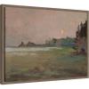 image:imageKate and Laurel Framed Canvas Wall Art Print Moonlite Evening Mist 1910 Jan Ciaglinski by Nostalgia Prints 24 x 18 Sylvie Walnut Frame Traditional Landscape Art for Wall Decor