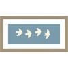 image:imageKate and Laurel Framed Wall Art Print Minimalist Birds Panel Blue by Laura Moss 26 x 14 Belmont Distress Silver Frame Modern Contemporary Animal Art for Wall Decor