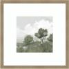 image:imageKate and Laurel Framed Wall Art Print Shades of Olive No 2 by Mary Sparrow 26 x 26 Woodgrain Stripe Mocha Frame Rustic Farmhouse Landscape Art for Wall DecorWoodgrain Stripe Mocha