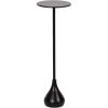 image:imageKate and Laurel Hersi Decorative Modern Pedestal Drink Table 7 x 7 x 20 Dark Brown Cast Aluminum Mini Table with Teardrop Base for Use as Small Plant Stand or Living Room Martini TableBlack