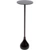 image:imageKate and Laurel Hersi Decorative Modern Pedestal Drink Table 7 x 7 x 20 Dark Brown Cast Aluminum Mini Table with Teardrop Base for Use as Small Plant Stand or Living Room Martini TableDark Brown