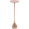 image:imageKate and Laurel Hersi Decorative Modern Pedestal Drink Table 7 x 7 x 20 Rose Gold Cast Aluminum Mini Table with Teardrop Base for Use as Small Plant Stand or Living Room Martini Table