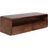 image:imageKate and Laurel Kato Modern Floating Console Table for Entryway 30 x 10 x 9 Walnut Brown Decorative Transitional Floating Entryway Table with Storage Drawers for Living Room Storage Wall Shelf