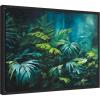 image:imageKate and Laurel Midnight Tropics Lush Landscape Framed Canvas Wall Art by The Creative Bunch Studio 24 x 18 Sylvie Black Traditional Tropical Landscapes Nature Flowers Art for Wall Decor Living
