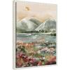 image:imageKate and Laurel Neutral Landscape 03 Framed Canvas Wall Art by Annie Quigley 18 x 24 Sylvie Beaded White Modern Landscapes Nature Art for Wall Decor Living Room Bedroom