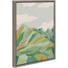 image:imageKate and Laurel Sylvie Graubunden Framed Canvas Wall Art by Nikita Jariwala 18x24 Gray Soft Colorful Nature Mountain Landscape Art for Wall Home DecorGray