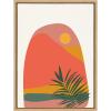 image:imageKate and Laurel Sylvie Tropical Landscape Framed Canvas Wall Art by Oris Eddu 18x24 Natural Decorative Colorful Tropical Art for WallNatural