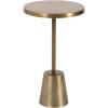 image:imageKate and Laurel Tira Elegant Metal Round Side Table 14 x 14 x 24 Antique Brass Vintage Circle End Table for Use as Bedroom Nightstand or Living Room Table Option