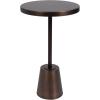 image:imageKate and Laurel Tira Elegant Metal Round Side Table 14 x 14 x 24 Bronze Modern Circle End Table for Use as Bedroom Nightstand or Living Room Table Option