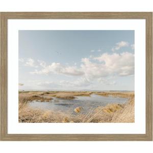 image:imageKate and Laurel Framed Wall Art Print Marshland by Crystal Lynn Collins 26 x 22 Woodgrain Stripe Mocha Frame Rustic Farmhouse Landscapes Nature Art for Wall Decor26L x 22W