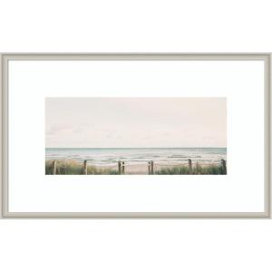 image:imageKate and Laurel Framed Wall Art Print Pale Sky by Emiko and Mark Franzen F2 Images 42 x 20 Woodgrain Stripe Mocha Frame Coastal Beach Art for Wall DecorFlorence Silver
