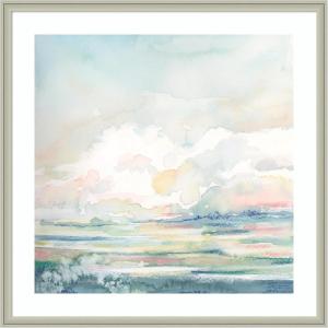 image:imageKate and Laurel Framed Wall Art Print Stillness by Julie Maida 26 x 26 Florence Silver Frame Modern Contemporary Landscapes Nature Art for Wall Decor34L x 34W
