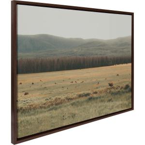 image:imageKate and Laurel Sylvie AA On The Range Framed Canvas Wall Art by Alicia Abla 28x38 Brown Modern Natural Prairie Landscape Art