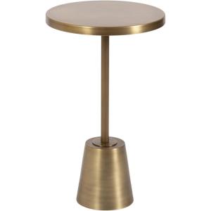 image:imageKate and Laurel Tira Elegant Metal Round Side Table 14 x 14 x 24 Antique Brass Vintage Circle End Table for Use as Bedroom Nightstand or Living Room Table Option