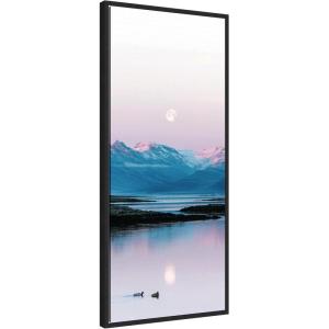 image:imageKate and Laurel Two Ducks in a Lake during Pastel Moonrise over Icelandic Mountains Panel Framed Canvas Wall Art by Michael Schauer 18 x 40 Sylvie Black Coastal Landscapes Animals Art for Wall